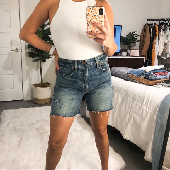 high waisted boyfriend shorts